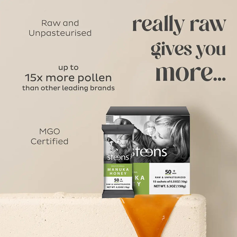 CLEARANCE MGO 50+ Raw Multifloral Mānuka Honey Sachets