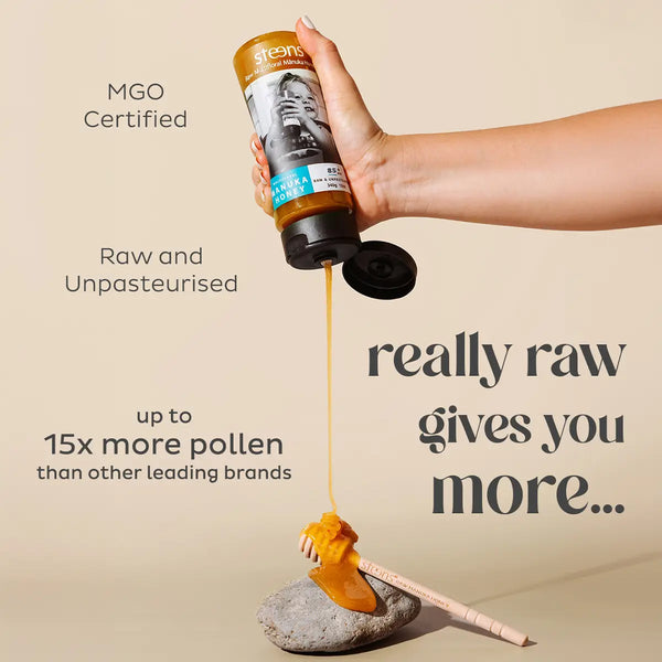 MULTIPACK MGO85+ Raw Mānuka Honey 340g Squeezy - 3 Pack