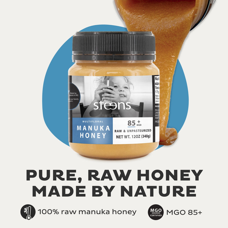 MGO 85 Raw Multifloral Manuka Honey 340g