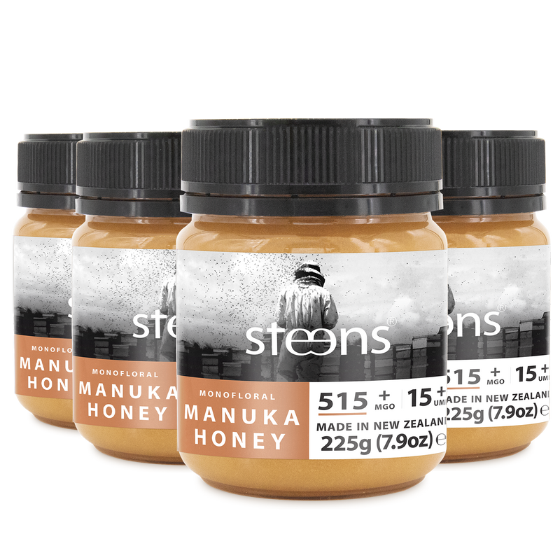 MULTIPACK UMF 15+ (MGO 515) Raw Mānuka Honey 225g - 4 pack