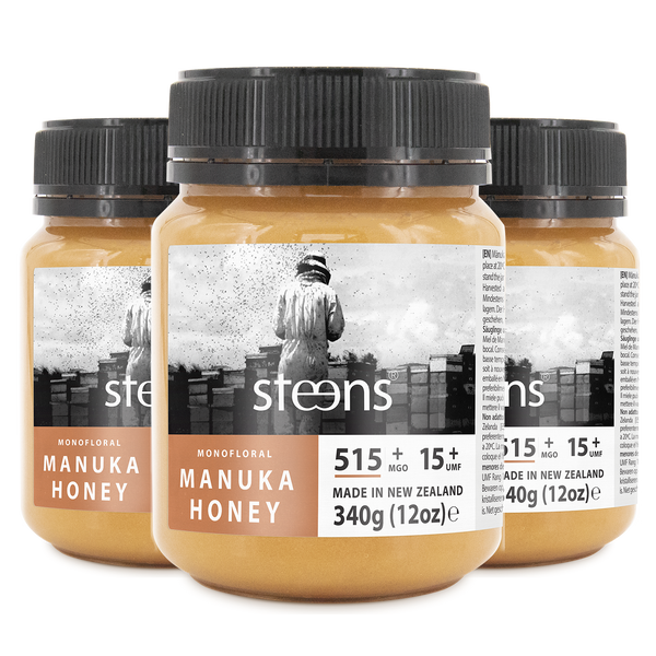 MULTIPACK UMF 15+ (MGO 515) Raw Mānuka Honey 340g - 3 Pack