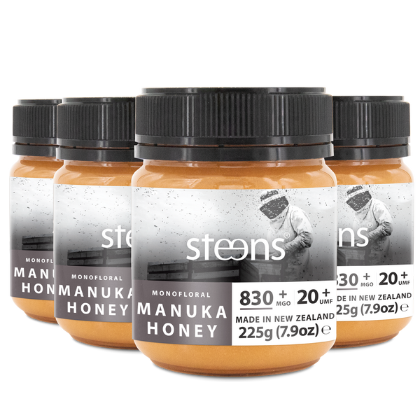 MULTIPACK UMF 20+ (MGO 830) Raw Mānuka Honey 225g - 4 pack