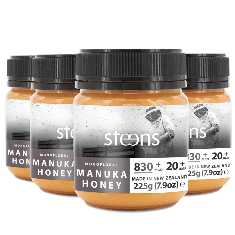 MULTIPACK UMF 20+ (MGO 830) Raw Mānuka Honey 225g - 4 pack
