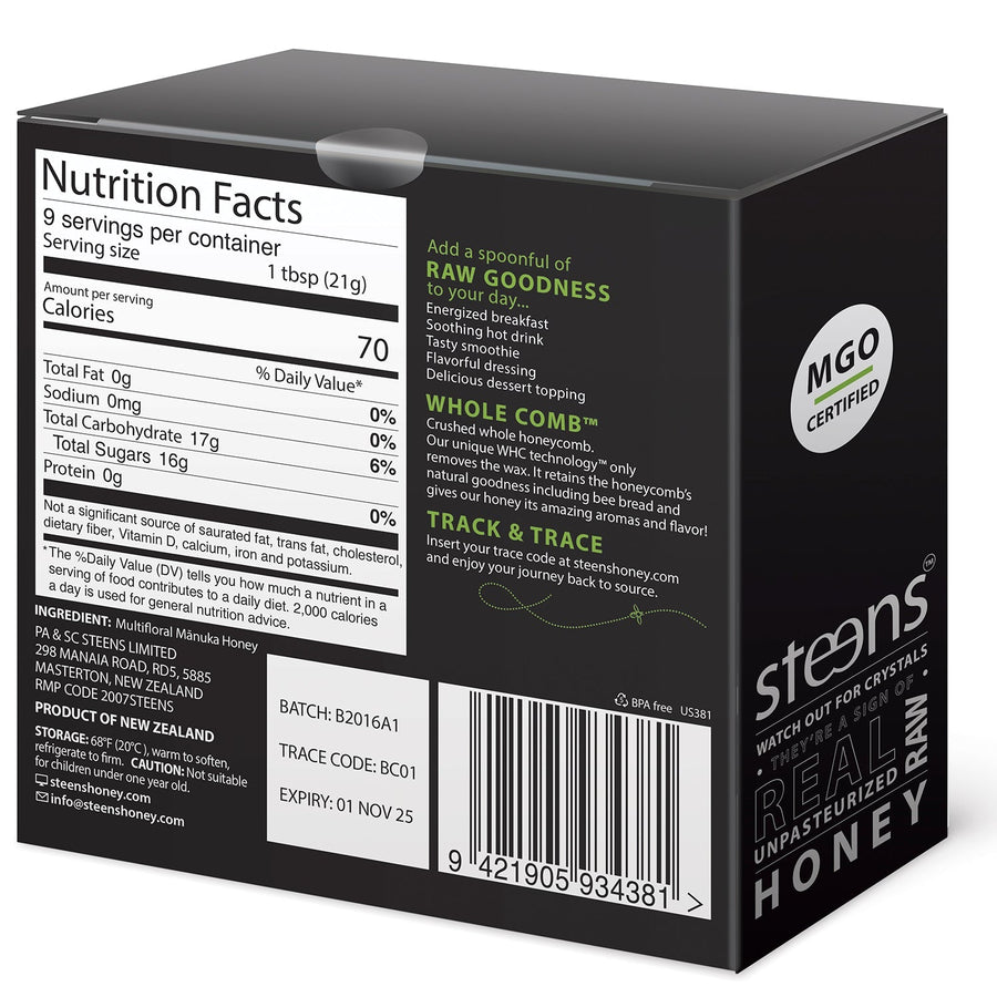 MGO 50+ Raw Multifloral Manuka Honey Sachets